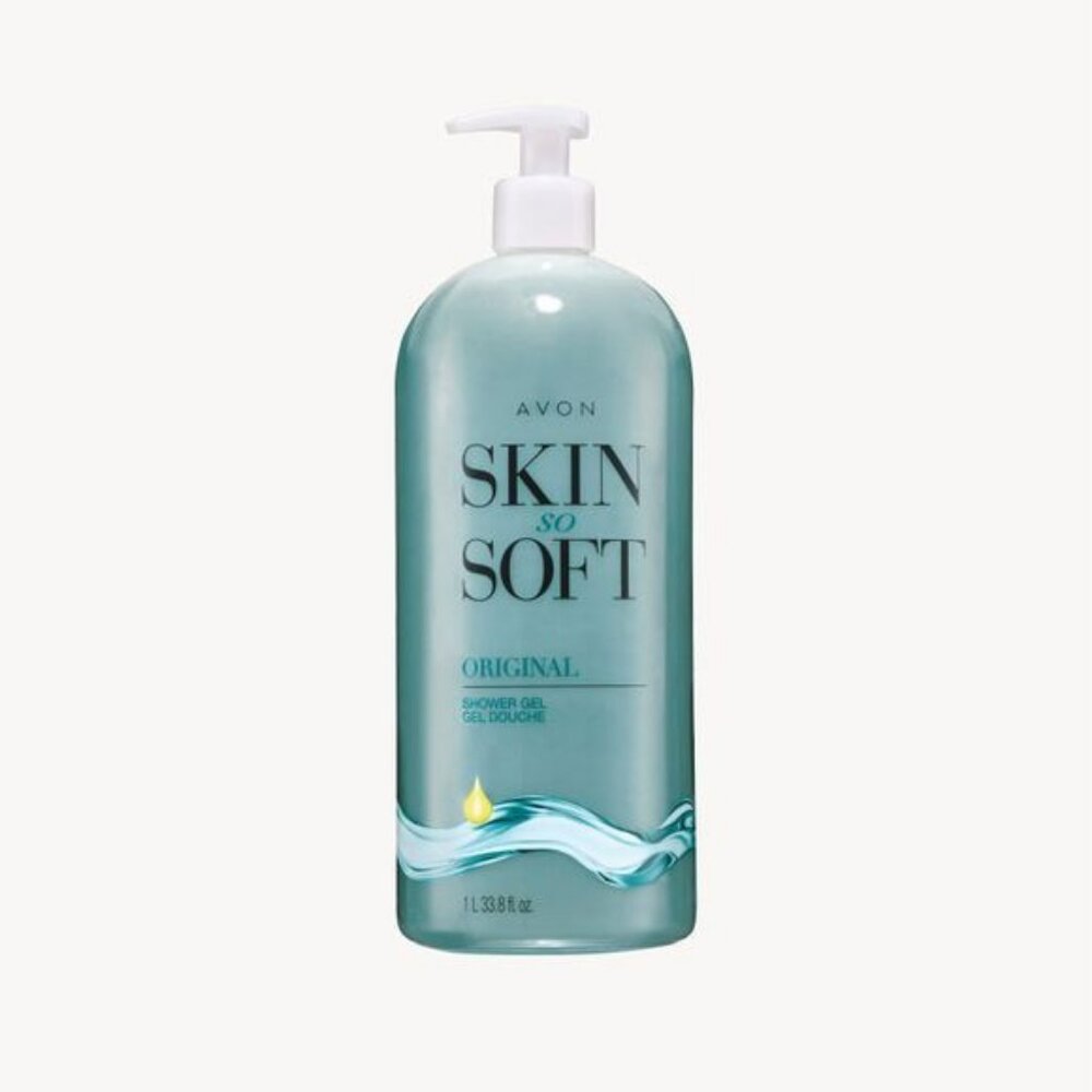Avon Skin So Soft Original Shower Gel Bonus Size with Pump 33.8 fl - Picture 2 of 2